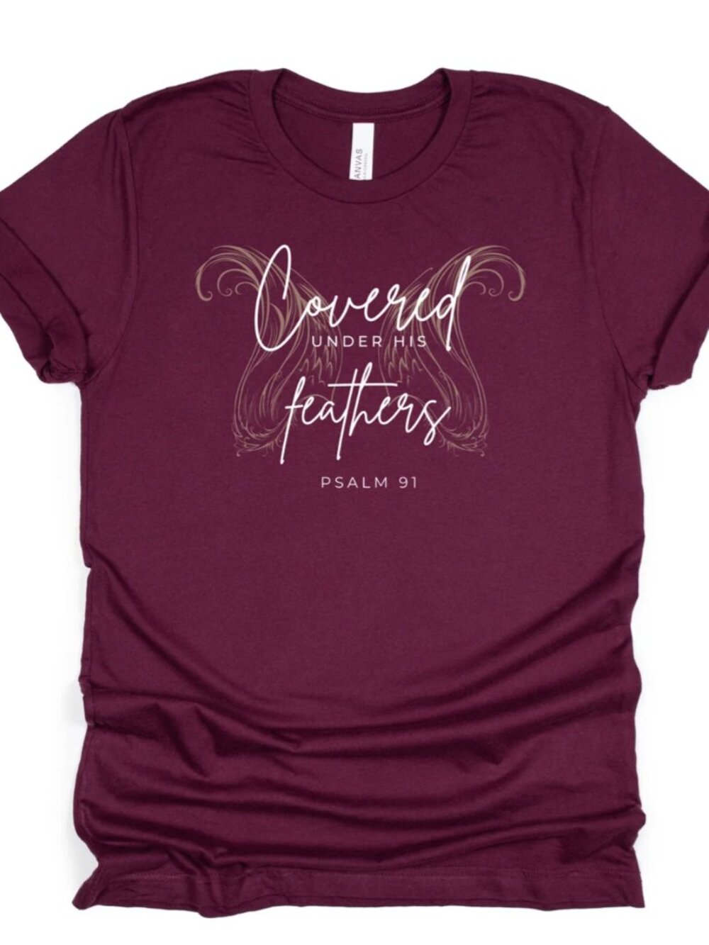 Covered Under His Feathers Psalm 91 - Unisex Crew-Neck Tee